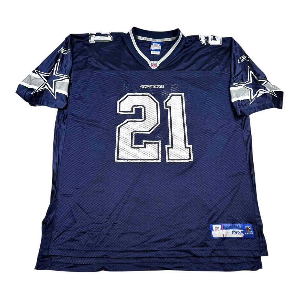 Dallas Cowboys Football Jersey Mens 2XL Blue NFL Reebok Julius Jones 21 On Field
